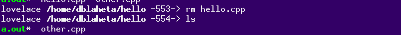 rm hello.cpp